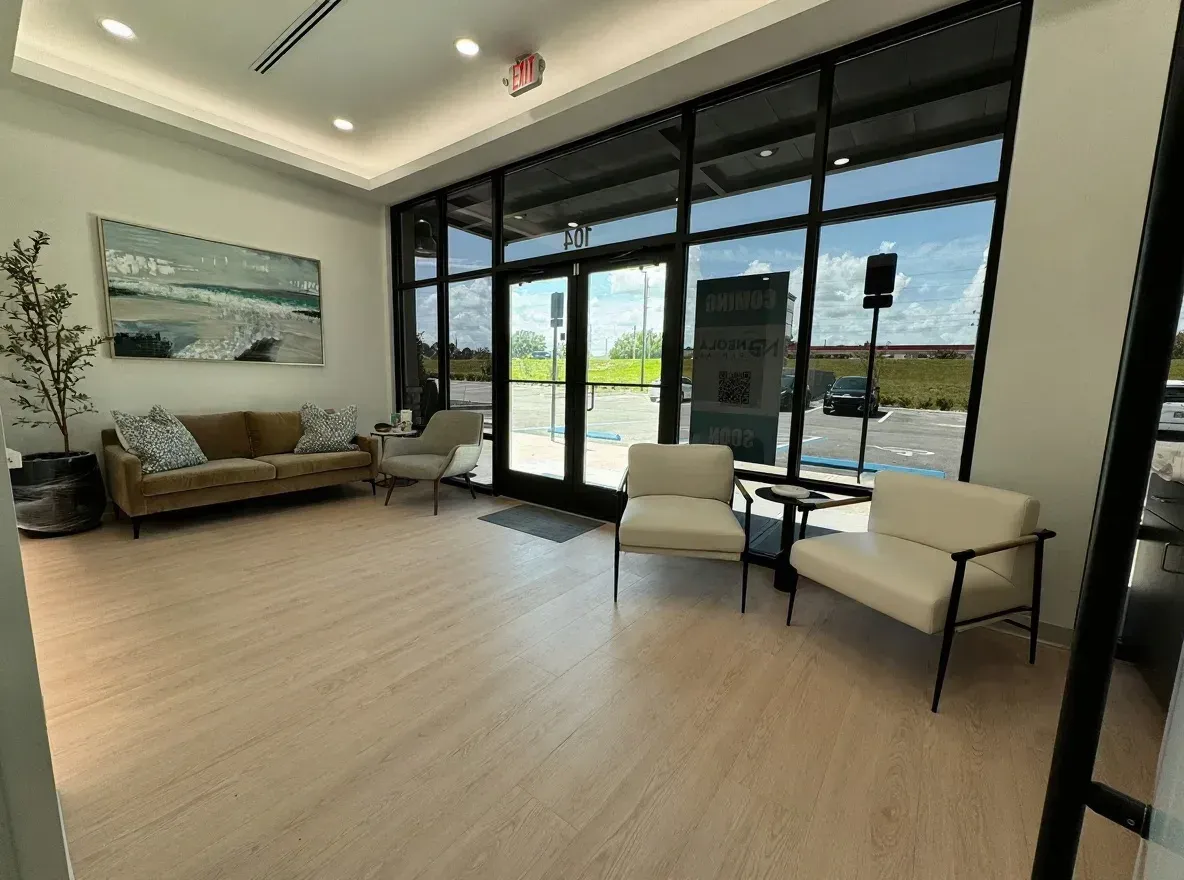Neola Dental waiting room in Minneola, FL