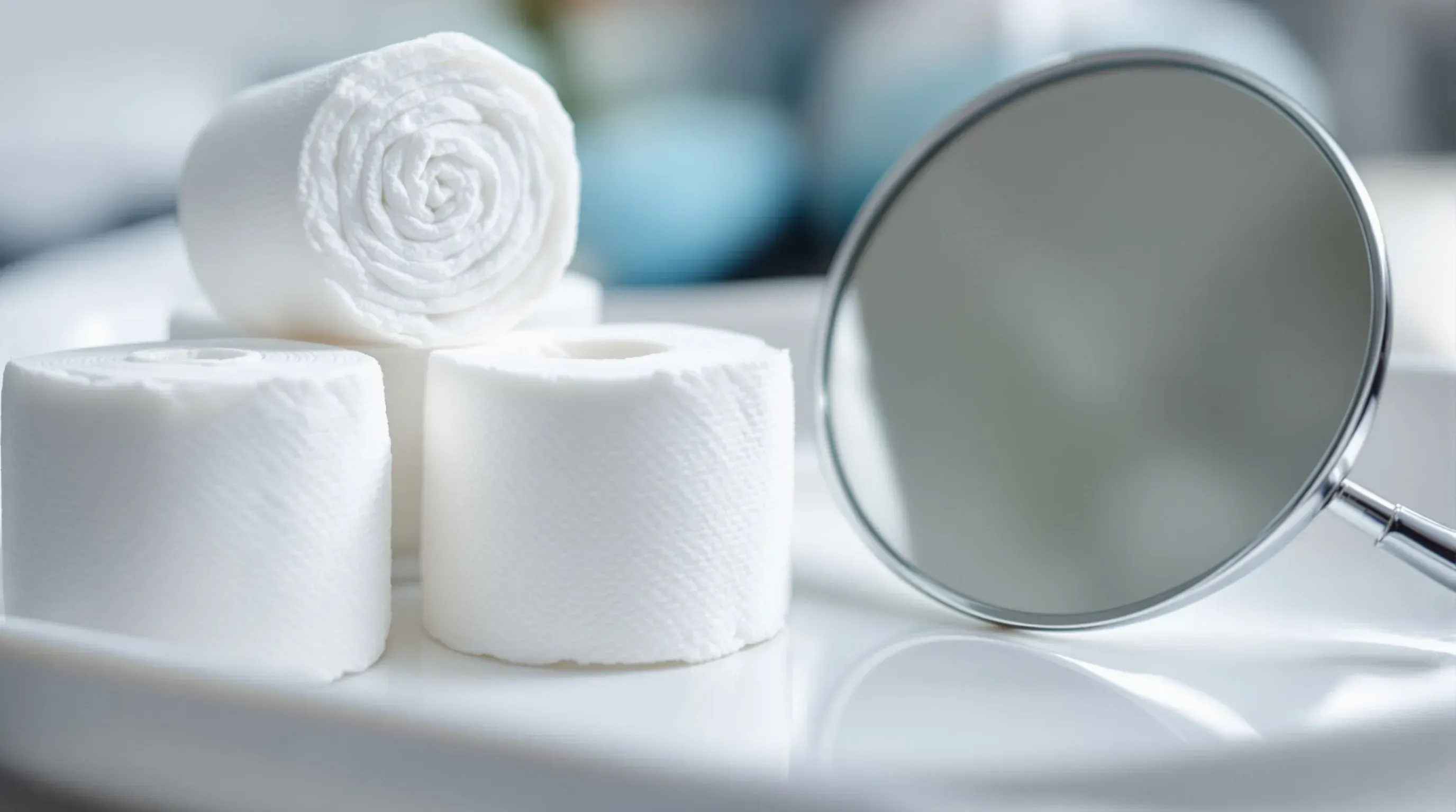 Sterile gauze and dental mirror for post extraction care at Neola Dental in Minneola FL