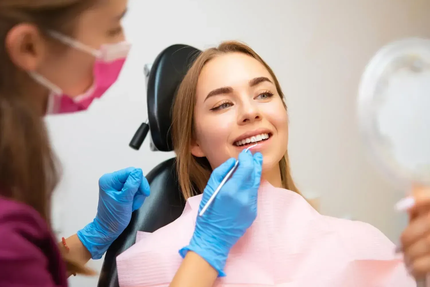 Relaxed patient smiling during a comfortable dental visit - sedation dentistry at Neola Dental in Minneola, FL