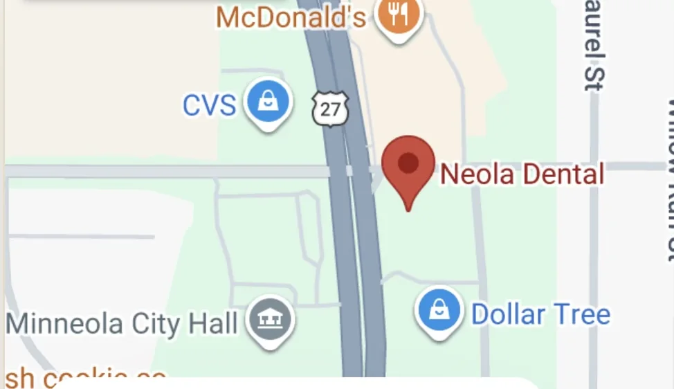 Neola Dental location map, 825 US-27 #104, Minneola, FL 34715
